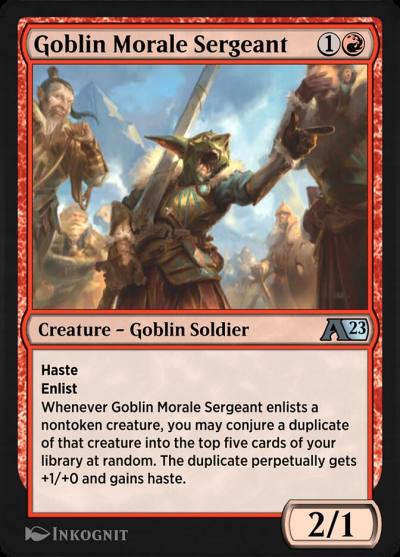 Goblin Morale Sergeant YDMU-14 Alchemy: Dominaria Magic card