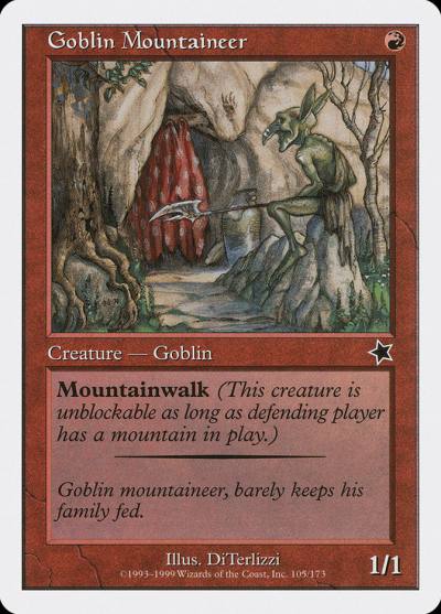 Goblin Mountaineer S99-105 Starter 1999 Magic card