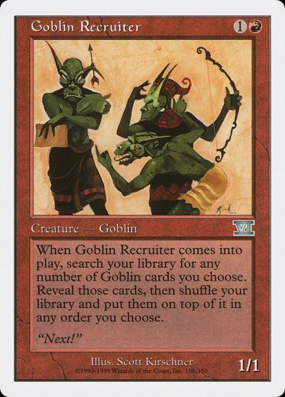 Goblin Recruiter 6ED-186 Classic Sixth Edition Magic card