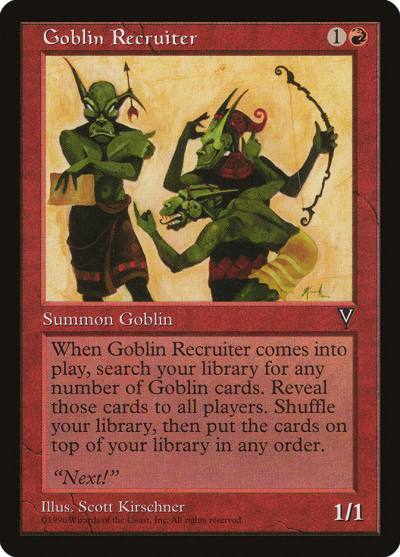 Goblin Recruiter VIS-80 Visions Magic card