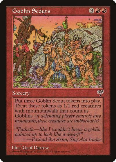 Goblin Scouts MIR-178 Mirage Magic card