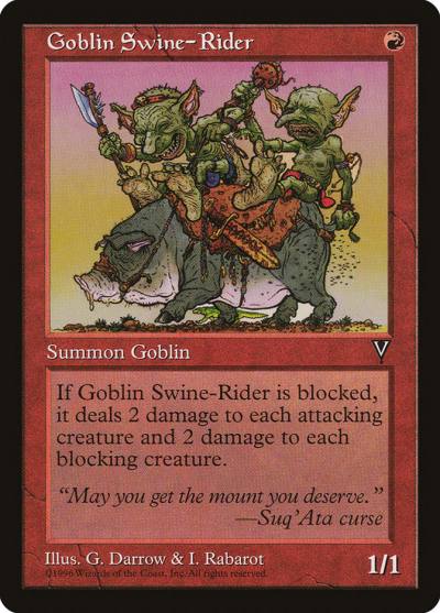 Goblin Swine-Rider 81 Visions Magic card