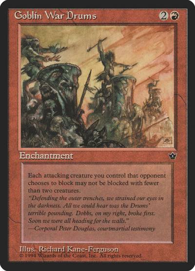 Goblin War Drums FEM-58B Fallen Empires Magic card