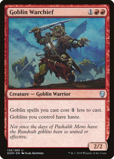 Goblin Warchief DOM-130 Dominaria Magic card