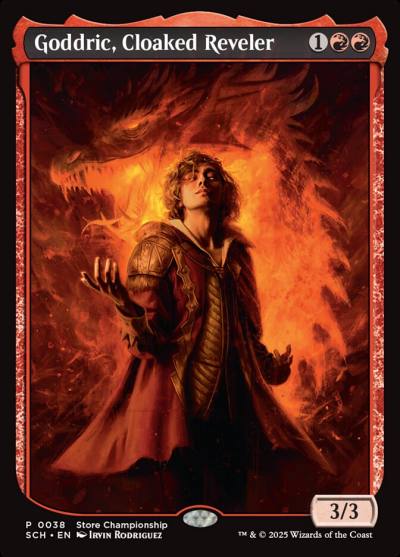 Goddric, Cloaked Reveler SCH-38 Store Championships Magic card