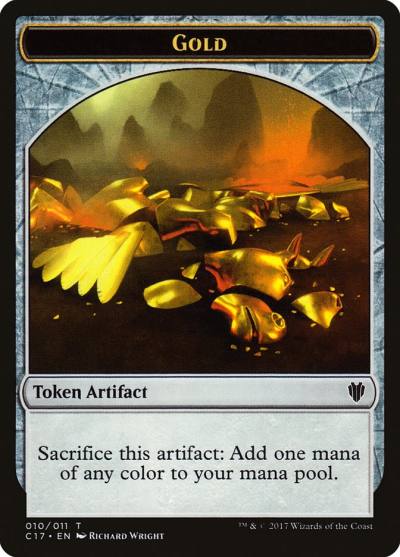 Gold TC17-10 Commander 2017 Tokens Magic card