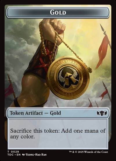 Gold TTDC-29 Tarkir: Dragonstorm Commander Tokens Magic card