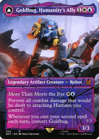 Goldbug, Humanity's Ally // Goldbug, Scrappy Scout BOT-25 Transformers Magic card