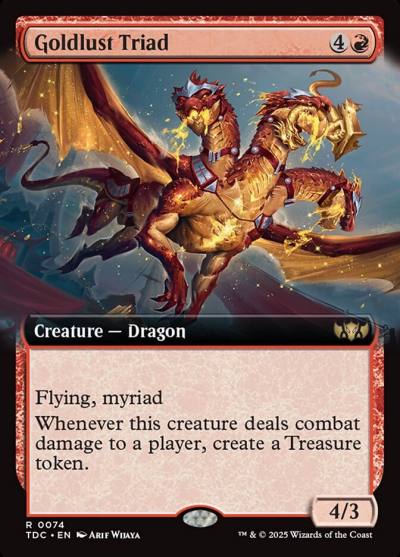 Goldlust Triad TDC-74 Tarkir: Dragonstorm Commander Magic card