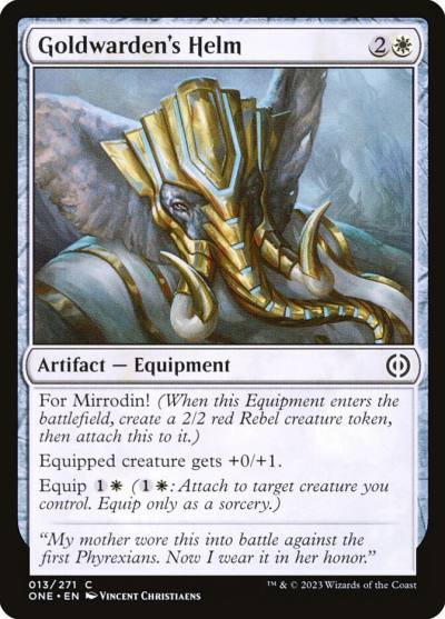Goldwarden's Helm ONE-13 Phyrexia: All Will Be One Magic card