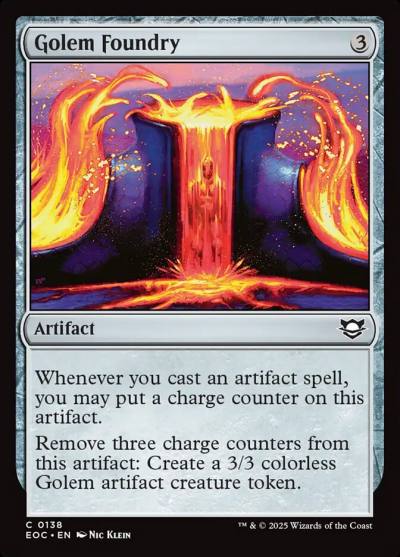 Golem Foundry EOC-138 Edge of Eternities Commander Magic card