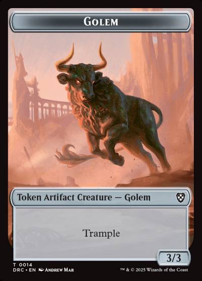 Golem TDRC-14 Aetherdrift Commander Tokens Magic card