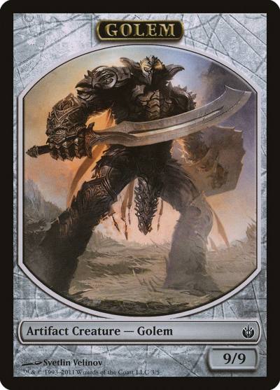 Golem TMBS-3 Mirrodin Besieged Tokens Magic card