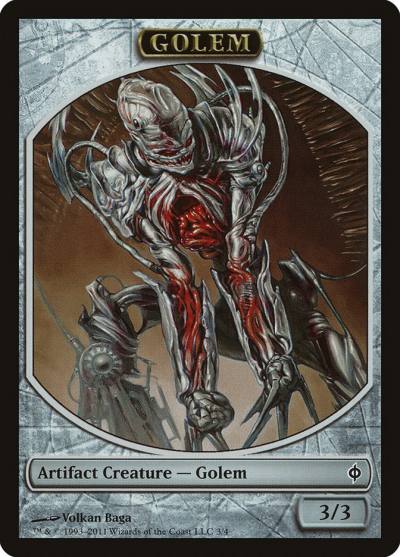 Golem TNPH-3 New Phyrexia Tokens Magic card
