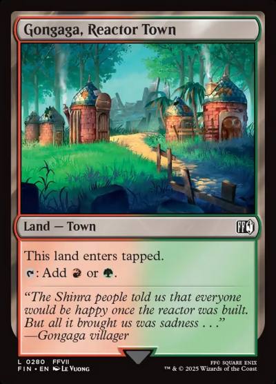 Gongaga, Reactor Town FIN-280 Final Fantasy Magic card