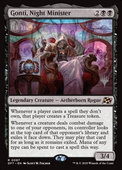 Gonti, Night Minister PDFT-87P Aetherdrift Promos Magic card
