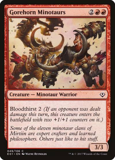 Gorehorn Minotaurs E01-49 Archenemy: Nicol Bolas Magic card