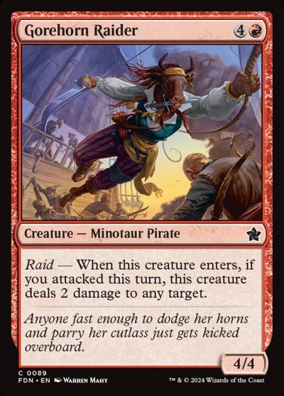 Gorehorn Raider 89 Foundations Magic card