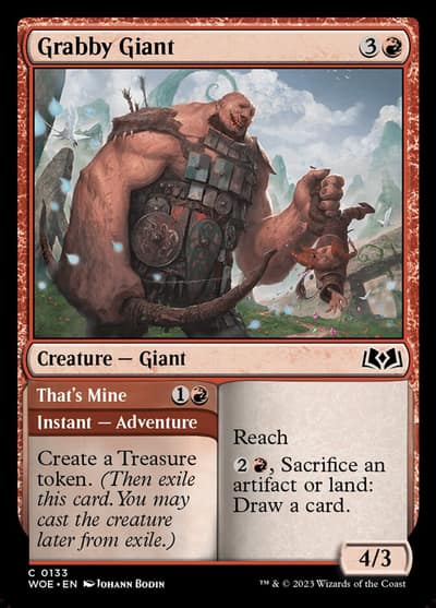 Grabby Giant // That's Mine 133 Wilds of Eldraine Magic card