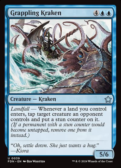 Grappling Kraken 39 Foundations Magic card