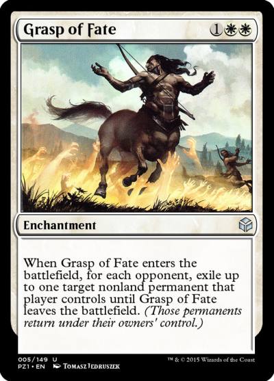 Grasp of Fate PZ1-5 Legendary Cube Prize Pack Magic card
