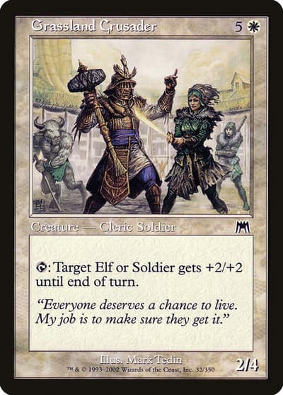 Grassland Crusader 32 Onslaught Magic card