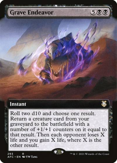 Grave Endeavor AFC-293 Forgotten Realms Commander Magic card