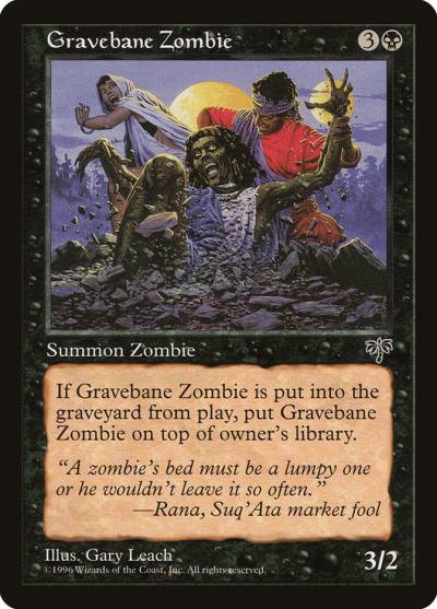 Gravebane Zombie MIR-127 Mirage Magic card