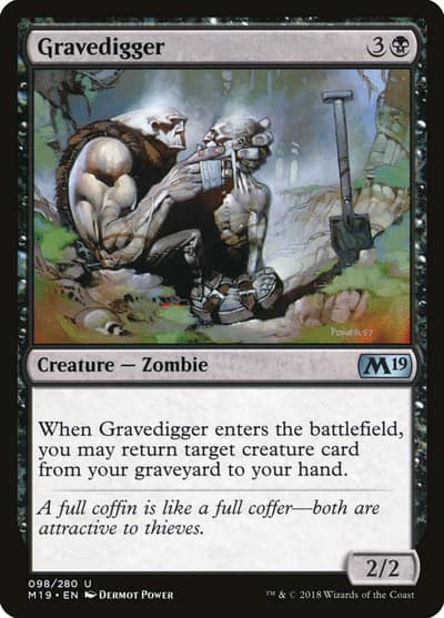 Gravedigger M19-98 Core Set 2019 Magic card