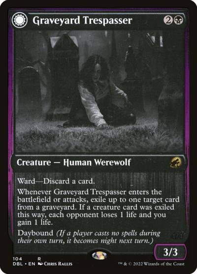 Graveyard Trespasser // Graveyard Glutton DBL-104 Innistrad: Double Feature Magic card