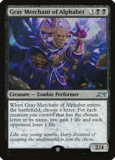 Gray Merchant of Alphabet UNF-361 Unfinity Magic card