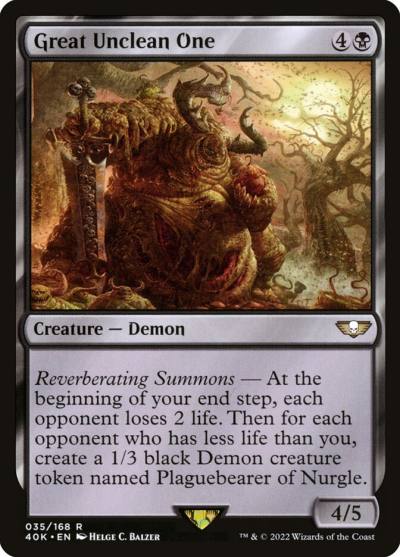 Great Unclean One 40K-35 Warhammer 40,000 Commander Magic card