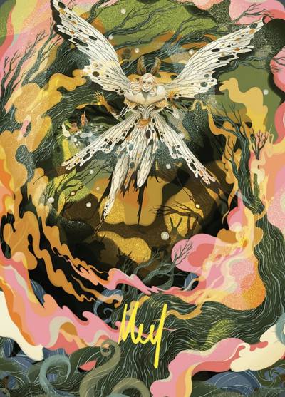 Greater Auramancy // Greater Auramancy AWOE-61 Wilds of Eldraine Art Series Magic card