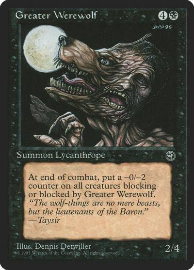 Greater Werewolf HML-51 Homelands Magic card