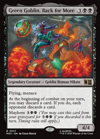 Green Goblin, Back for More 657 Marvel Super Heroes Commander Magic card