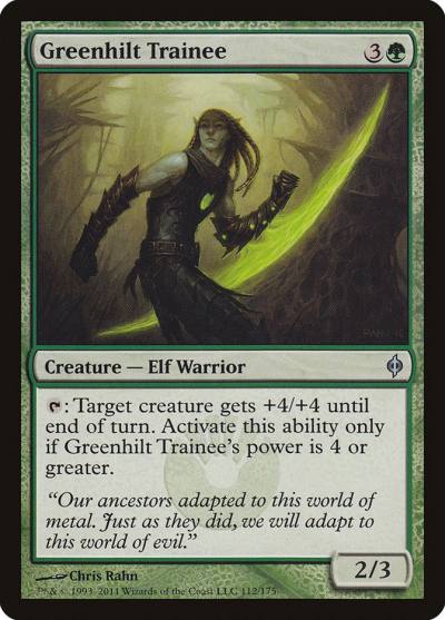 Greenhilt Trainee 112 New Phyrexia Magic card