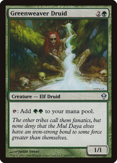 Greenweaver Druid ZEN-164 Zendikar Magic card