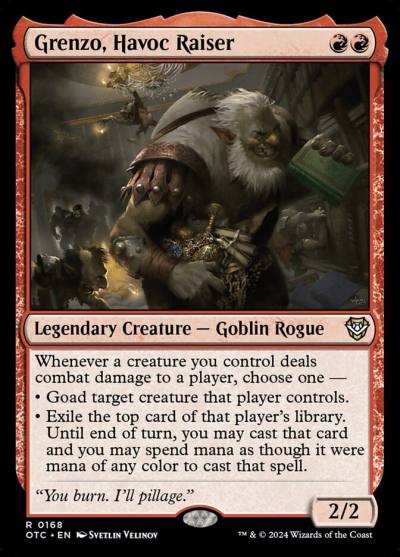 Grenzo, Havoc Raiser OTC-168 Outlaws of Thunder Junction Commander Magic card