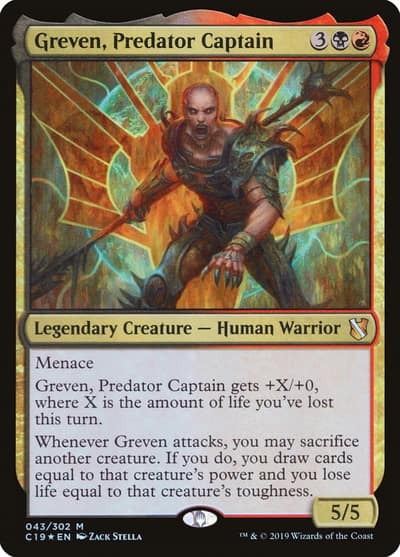 Greven, Predator Captain 43 Commander 2019 Magic card
