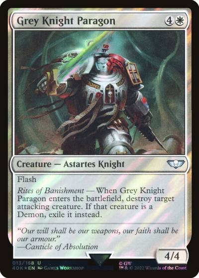 Grey Knight Paragon 40K-13STAR Warhammer 40,000 Commander Magic card