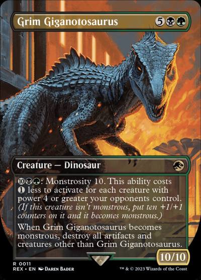 Grim Giganotosaurus REX-11 Jurassic World Collection Magic card