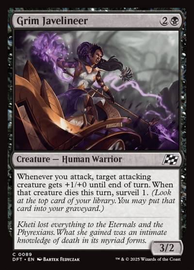 Grim Javelineer DFT-89 Aetherdrift Magic card