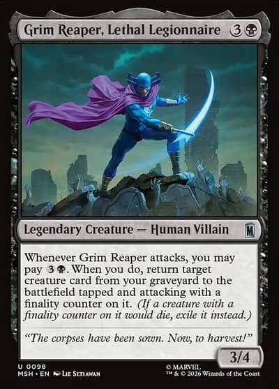 Grim Reaper, Lethal Legionnaire 98 Marvel Super Heroes Magic card