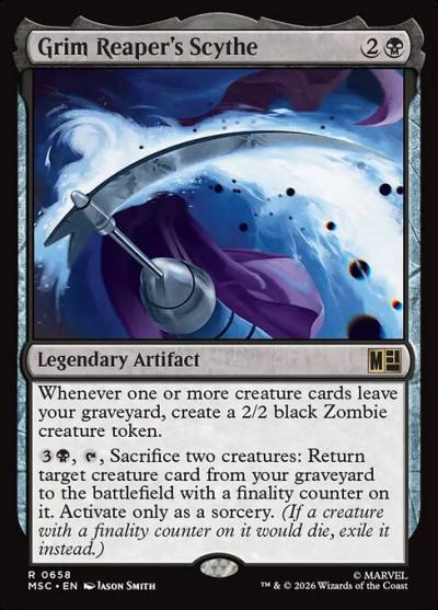 Grim Reaper's Scythe MSC-658 Marvel Super Heroes Commander Magic card
