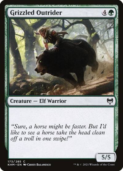 Grizzled Outrider 173 Kaldheim Magic card