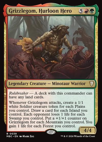 Grizzlegom, Hurloon Hero 39 Mystery Booster Commander Edition Magic card