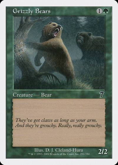 Grizzly Bears 7ED-251 Seventh Edition Magic card