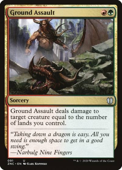 Ground Assault ZNC-91 Zendikar Rising Commander Magic card