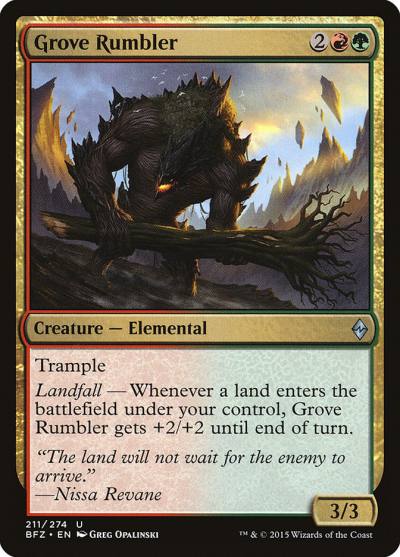 Grove Rumbler 211 Battle for Zendikar Magic card