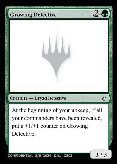 Growing Detective UNK-CG03B Unknown Event Magic card